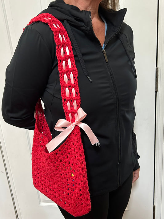 Crochet Purse with Ribbon